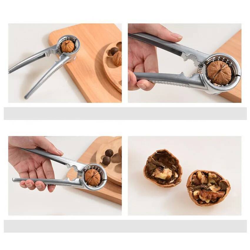 Zinc Alloy Nutcracker Sheller Crack Al Walnut Pecan Hazelnut Filbert Nut Kitchen Nut Sheller Clip Tool Clamp Plier Cracker