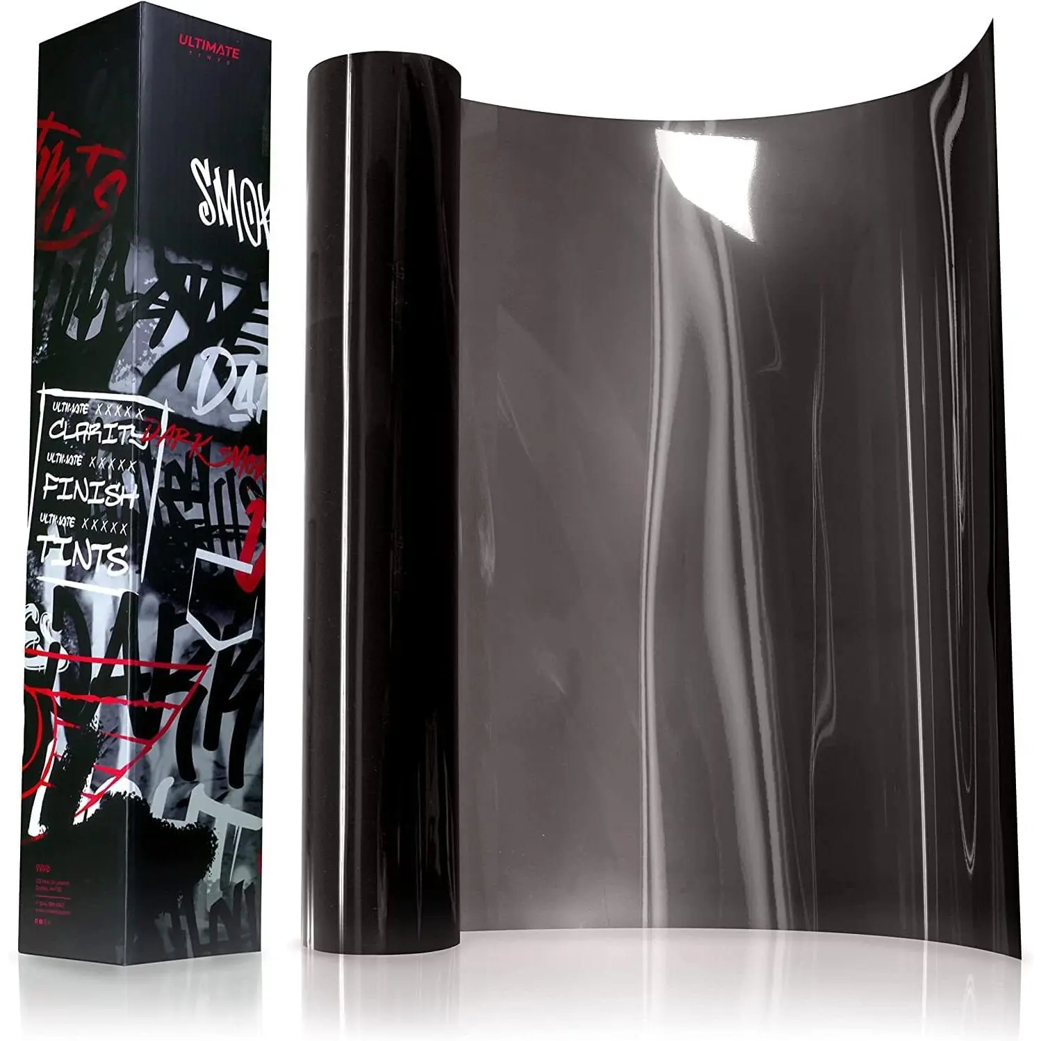 +  Headlight Taillight Tint Vinyl Wrap (12" x 7ft, Dark )