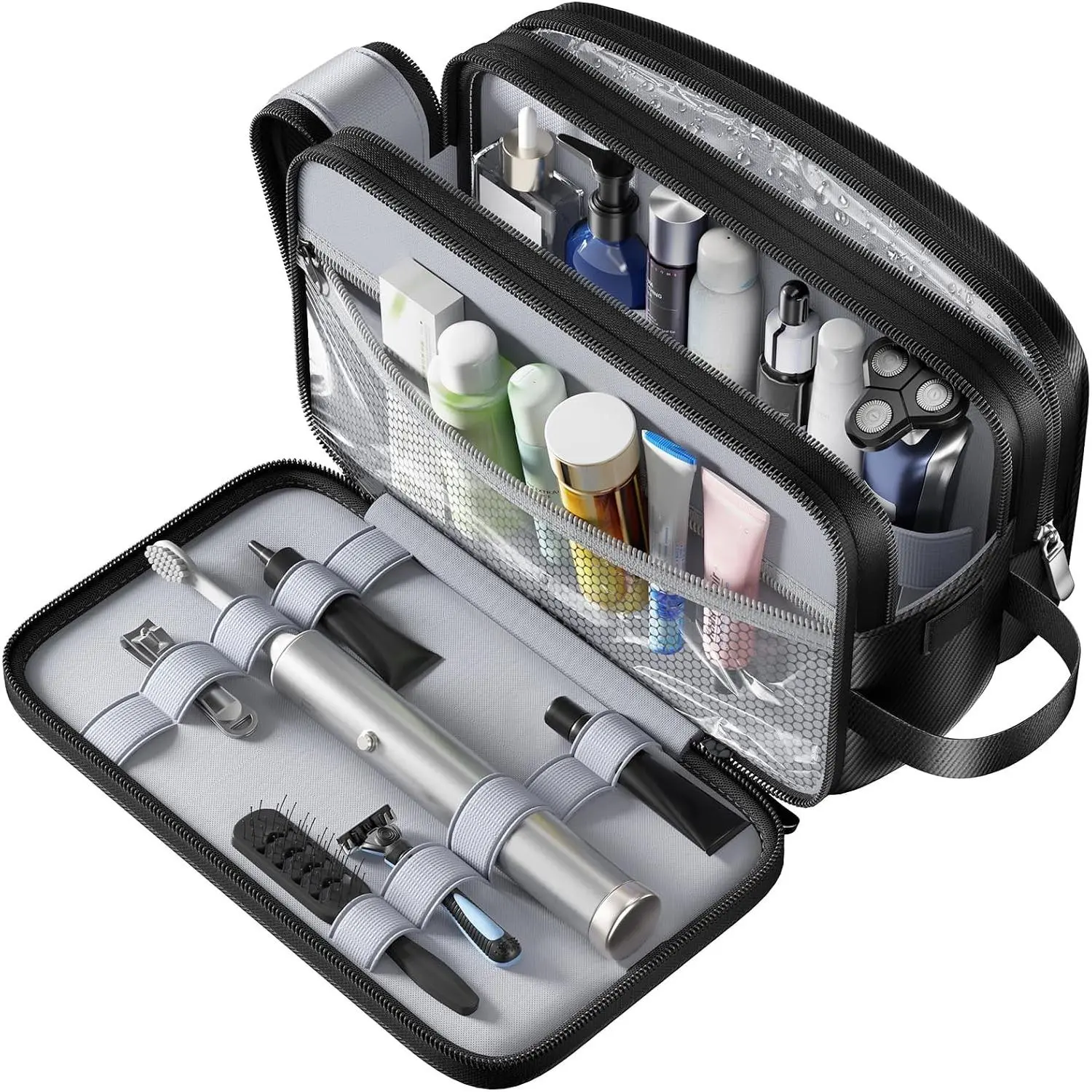 Toiletry Bag for Men, Water-Resistant Mens Toiletry Travel Bag & Tactical Shower Bag, Toiletries Travel Bag Storage for Grooming Accessories, Toiletry Bags for Travel Gym DormGift.