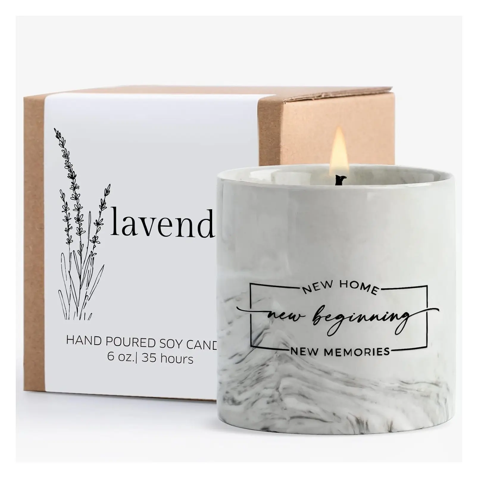 Porcelain Ceramic Scented Candle - Housewarming Gift, New Home Decor, Party Decoration for Women Men FriendsGift
