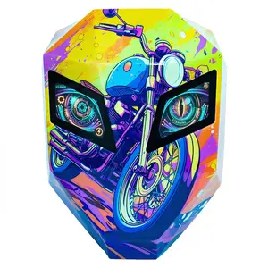 LED Knight Hard Shell Backpack for Bikers & Adults, 13.5 * 7.5 * 18.8 In Expandable 15.6" Laptop Bag, Fire Graffiti, Smart Bluetooth Programmable Screen, 5V/2A USB, DIY Animation Adventure Tech Gift (No Power Bank)