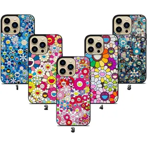 T-Takashi Murakami-Style Smartphone Casing, Cellphone Accessories for iPhone 11-17 Pro Max/Plus & Samsung Galaxy S23-25 Series Devices