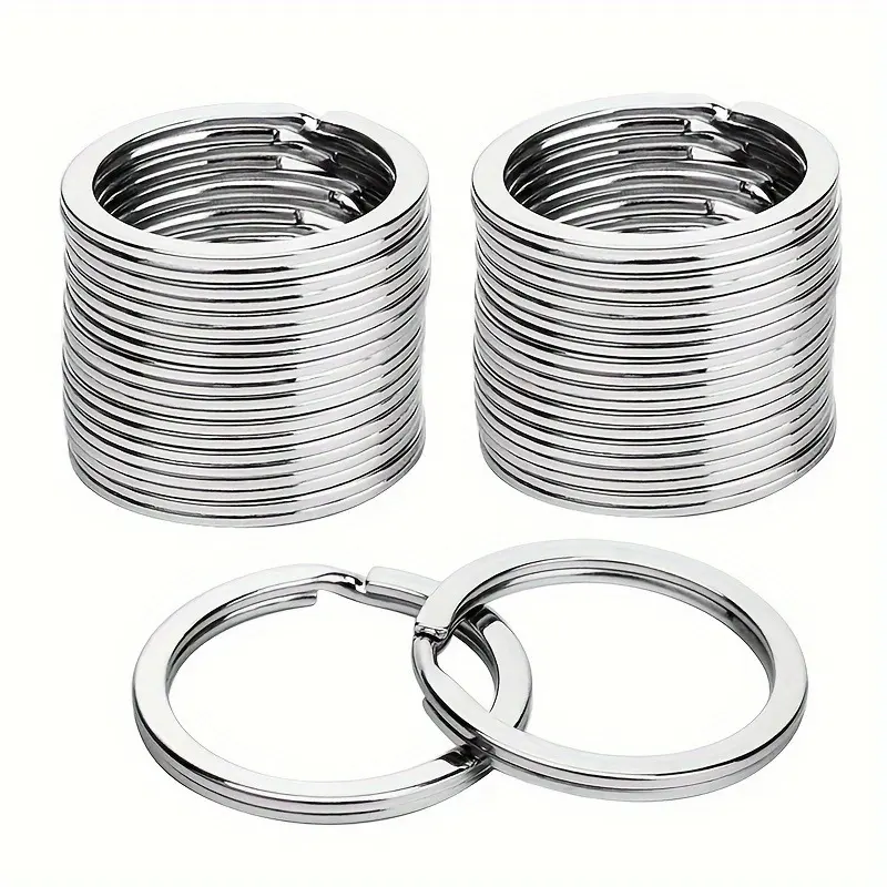 Key Rings Bulk, Flat Keychain Ring Split Key Ring For Home Car Keys Bag Hanging Accessories