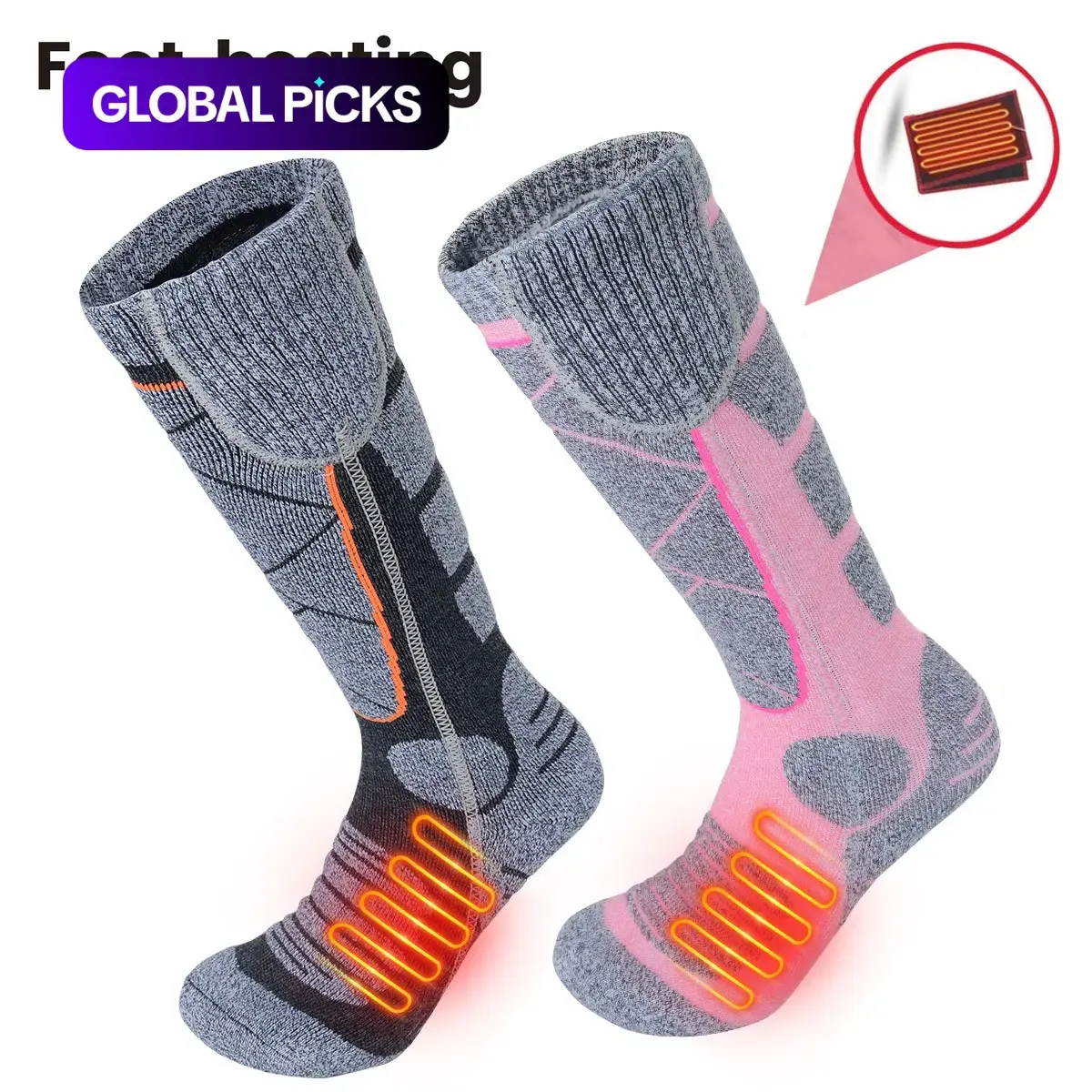【Black Friday】Winter Heating Socks Unisex Portable Rechargeable 4000mah Battery, Washable Heated Outdoor Socks for Hunting Camping Walking Fishing #GLOBAL PICKS
