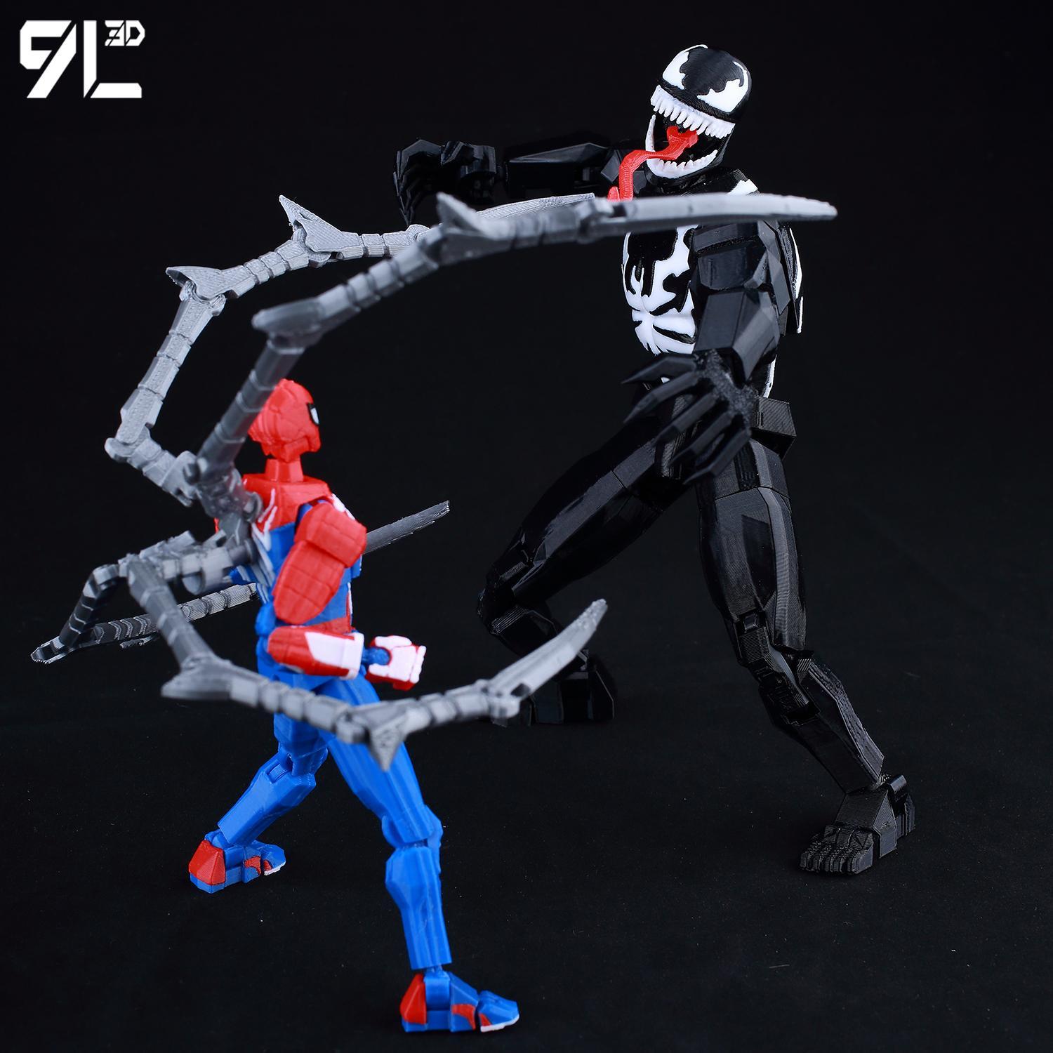 9L3D Printed Venom Spider-Man Lucky13 Dummy13 Action Figures Multi-Jointed Shapeshift Mannequin Anime Collectible Toys Gifts 9L3D Printed Venom Spider-Man Lucky13 Dummy13 Action Figures Multi-Jointed Shapeshift Mannequin Anime Collectible Toys Gifts