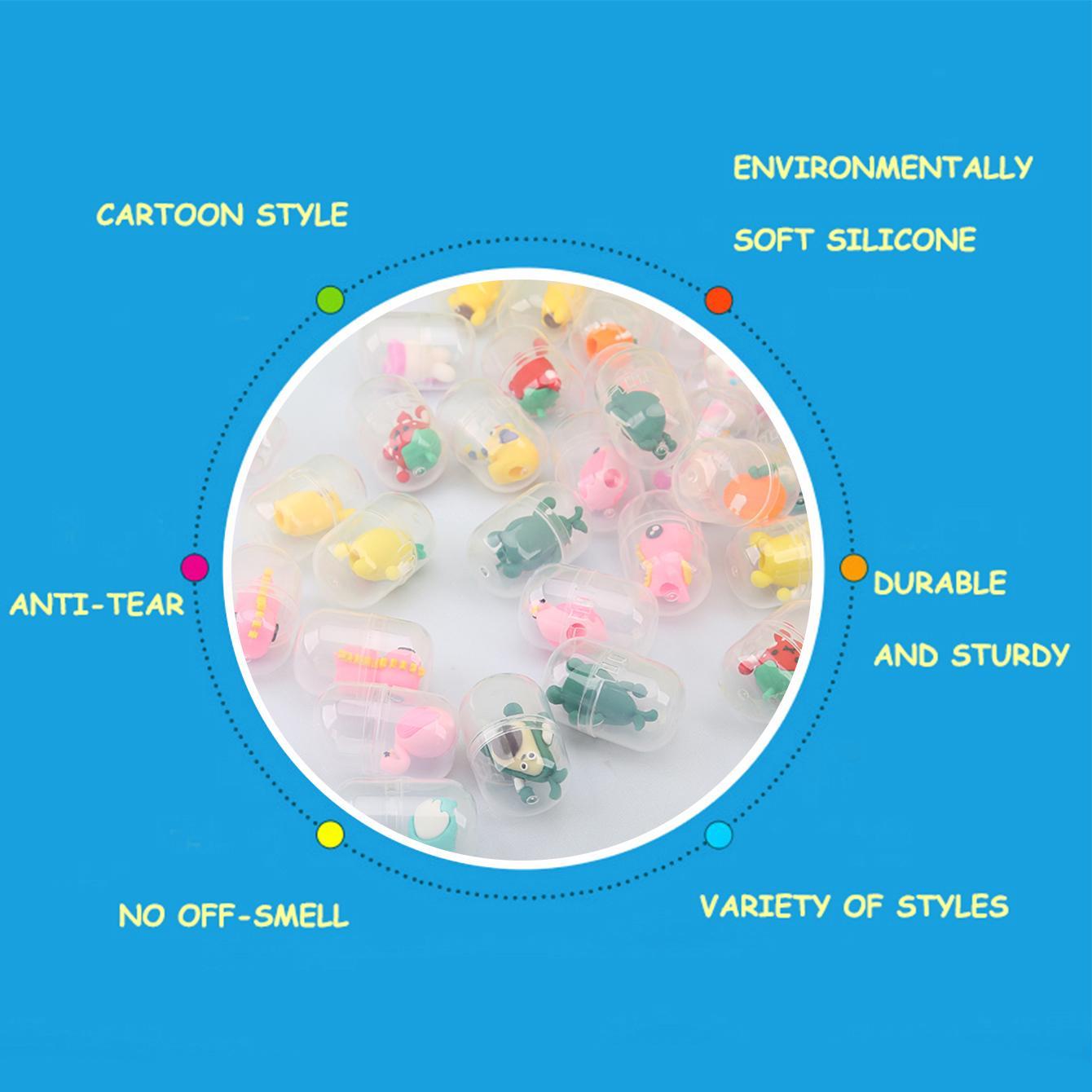 Random Cartoon Design Egg Twisting Machine, 1 Box Surprise Blind Box Toy Including 8 Counts Capsule Egg Toy, Creative Toy for Boys and Girls, Random Surprise Set