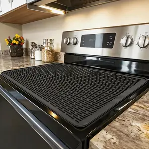 Silicone Electric Stove Cover, Scratch-Resistant, Easy to Clean, Multi-Purpose Kitchen Protector, Grilling Accessories, Fits Flat Top Ovens, Washers, Dryers