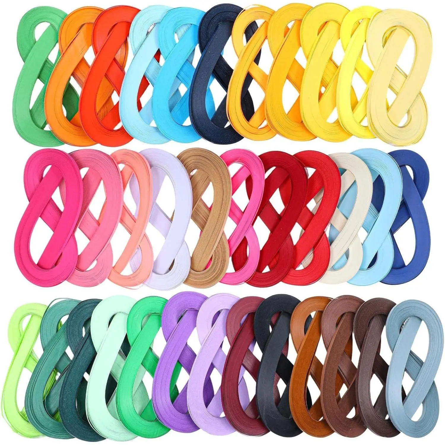 35 Pack Multi-Color Paper Quilling Strips Set 4200 Strips 35 Colors, Width 5mm Length 54cm Quilling Art Strip for DIY Craft