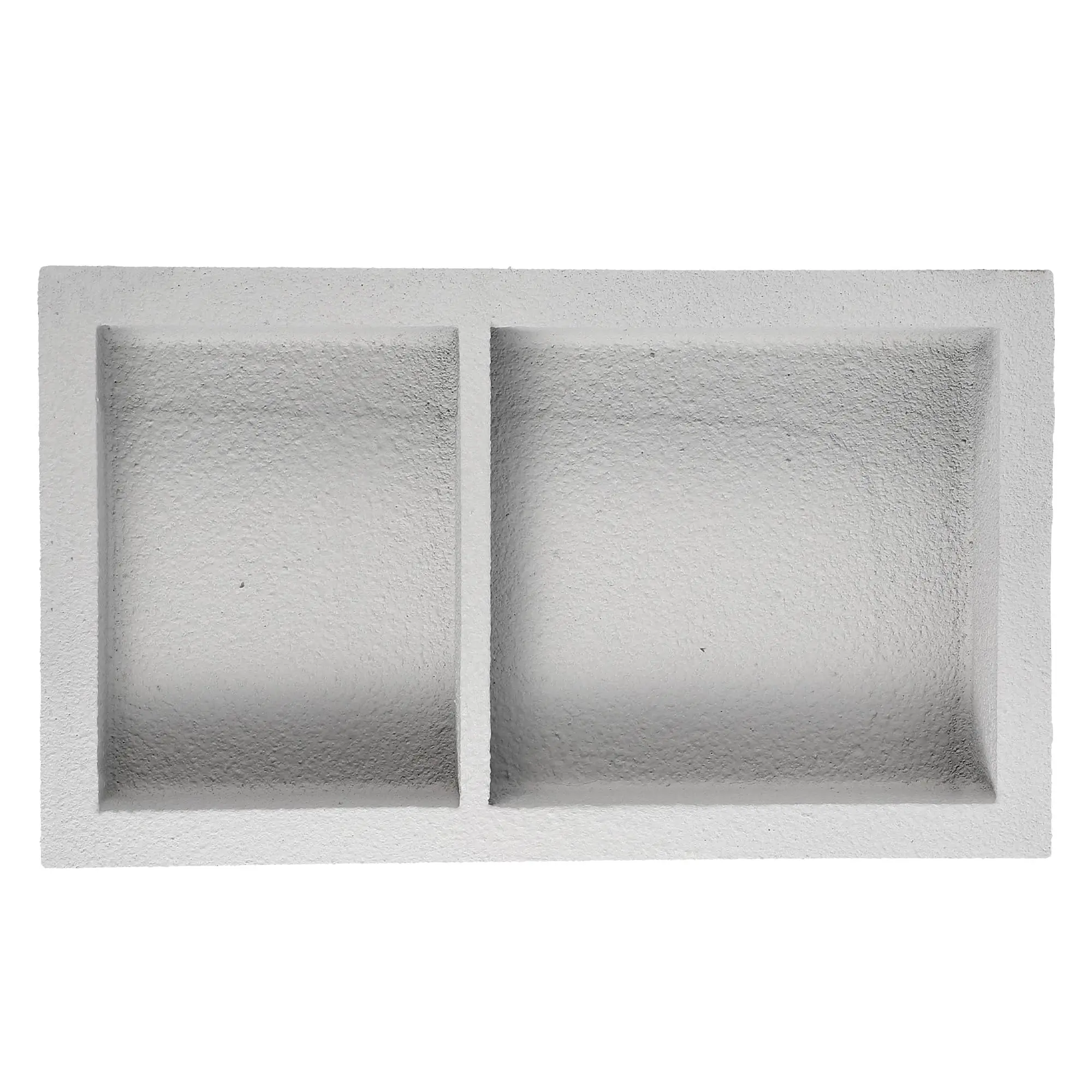 Niche de douche encastrable double étagère prêt à carreler 12 x 25,5 po – Insert peinture murale étanche, angles carrés, rangement salle de bain, installation facile, gris – Couleur : Gris