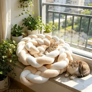 Handmade Braided Long Pillow 200cm/78in, Modern Decorative Cushion for Living Room Bedroom Study, New Color Addition