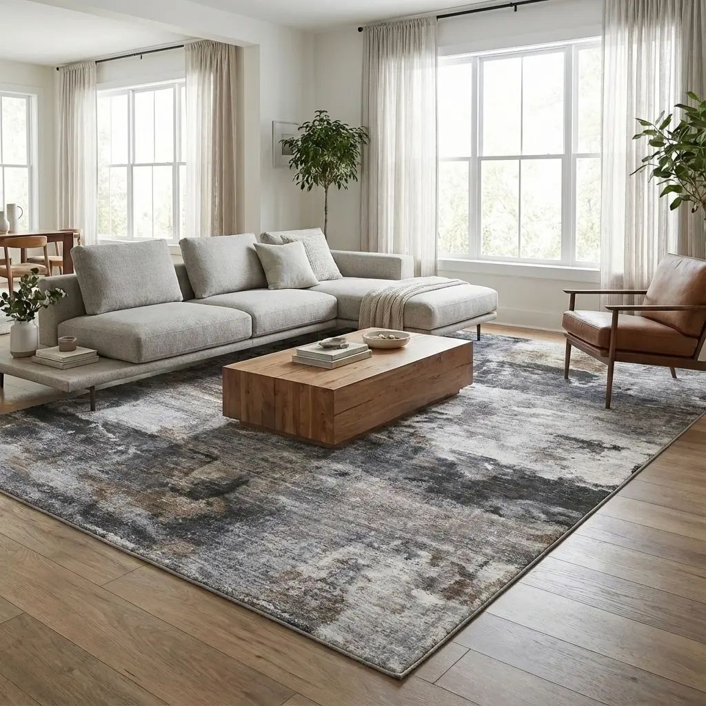 Modern Abstract Art Style Rug Washable Soft Non Slip Floor Carpet For Living Room Bedroom Home Decor Pet Friendly Mat Kitchen Hallway Runner Rugs Low Pile Area Rug For Apartment Farmhouse Porch Art Studio Playroom