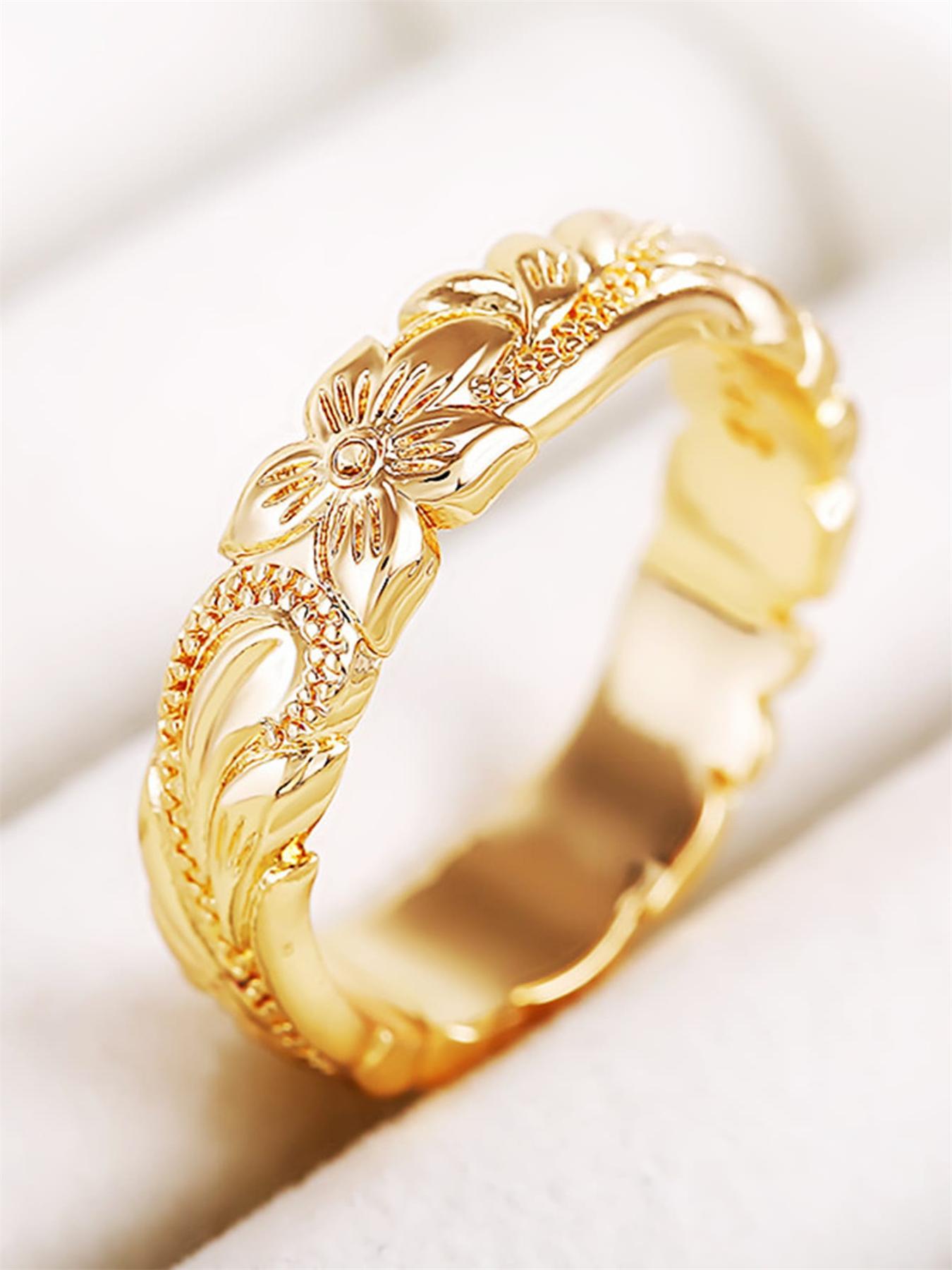 Elegant Flower Design Ring for Women, Fashion Jewelry for Party, Daily Clothing Decor, Elegant Everyday Ring, Trendy & Exquisite Wedding Engagement Anniversary Party Jewelry Gifts, Jewelry Accessories
