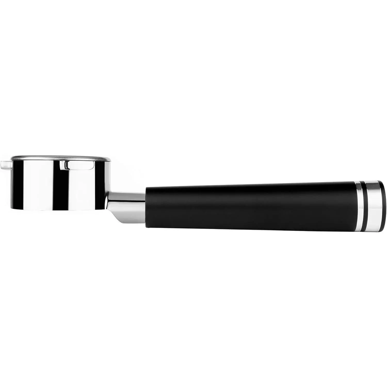 54mm Aluminum Flat Naked Bottomless Portafilter with 18-20g Wood Basket, Compatible with Breville Barista Express, Barista Pro, Bambino & More