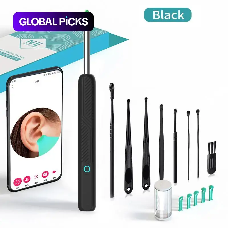 Electric Earwax Removal Tool with Camera, Portable Waterproof Ear Cleaner and Ear Canal Camera Kit with Type-C Charging, Earwax Remover and Ear Pick Set, Ear Cleaning Tools #GLOBAL PICKS