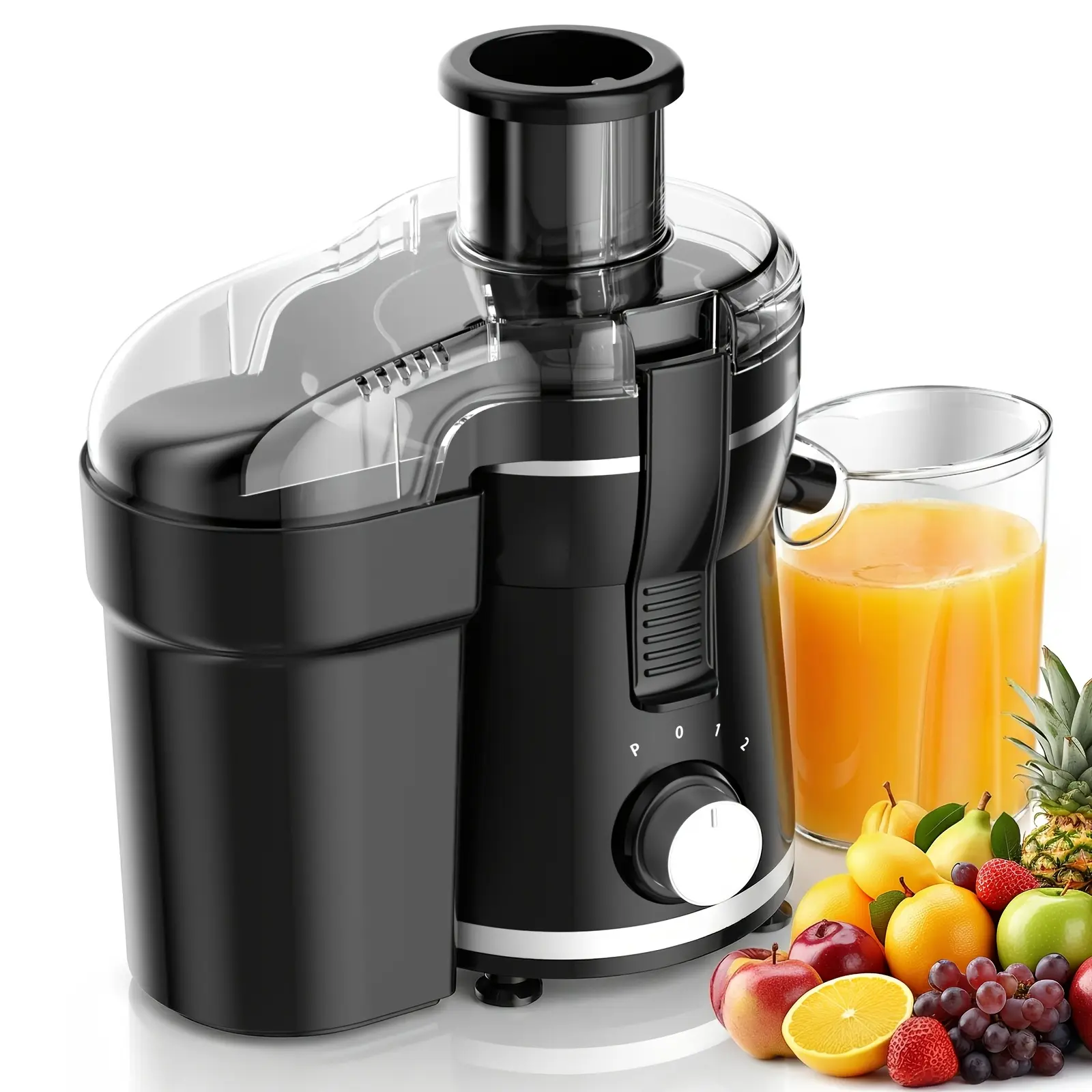 500W Power Centrifugal Juicer Extractor Machine, 3-Inch Large Chute for Whole Fruits & Vegetables, Detachable Stainless Steel Components, Dishwasher Safe Easy Clean, Dual Speed Modes, High Yield Juice Design, Home & Party Supply Gift