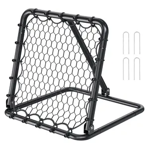 VEVOR Soccer Rebounder Rebound Net, Kick-Back 34"x34", Portable Football Training Gifts, Fully Adjustable Angles Goal Net, Aids & Equipment for Kids Teens & All Ages, Easy Set Up & Perfect Storage