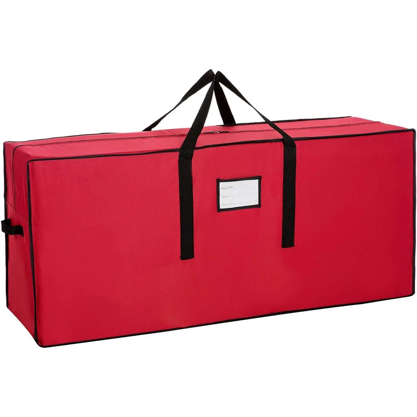 Christmas Tree Storage Bag,Fits Up to 6 ft Tall Artificial Tree,Heavy Duty 600D Canvas Red Christmas Tree Storage Container with Sleek  Zipper and Durable Handles,45" x 15" x 20"