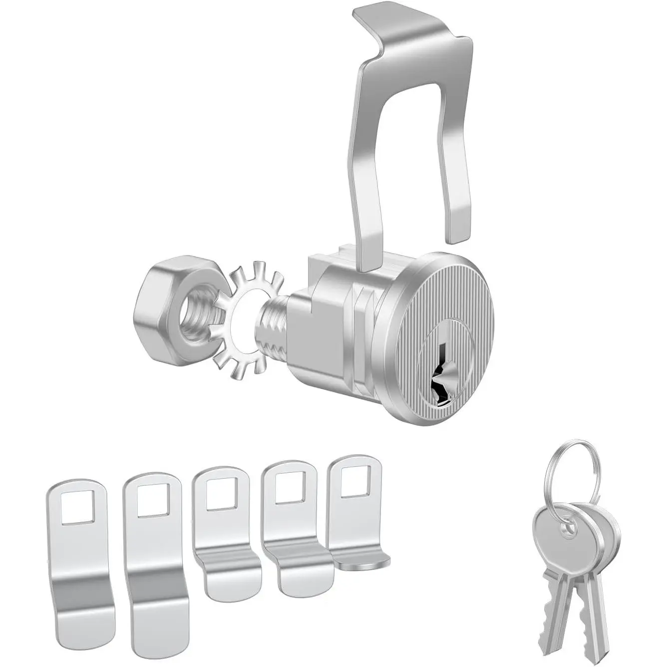 Universal Front Door & Curbside Mailbox Lock with Keys Replacement - Easy to Install Mail Box Lock with 2 Keys Set, Fits Almost All Locking Mail Boxes, Durable and Secure