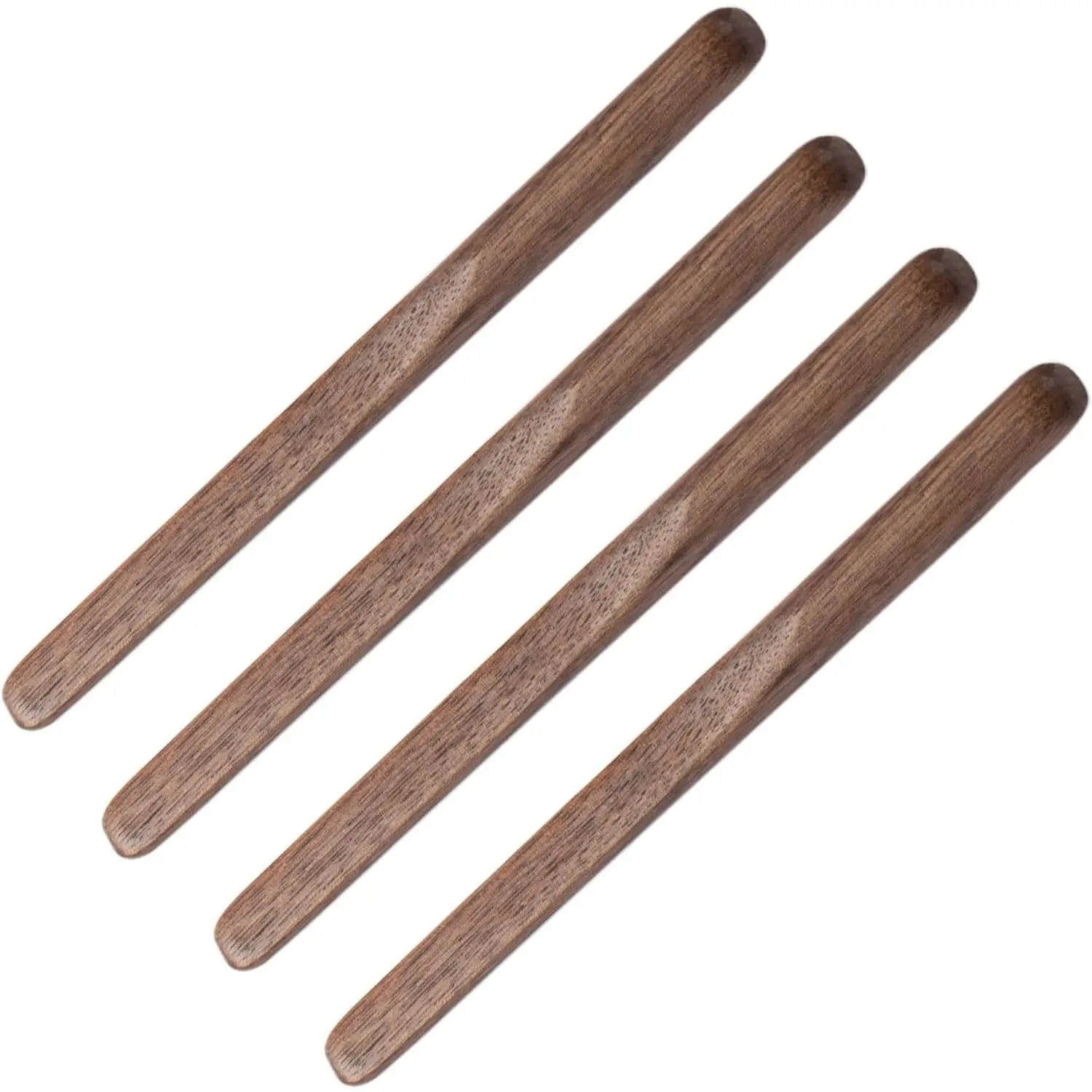 Black Walnut Wood 4Pcs Coffee Stirrers 6″ Reusable & Multifunctional for Coffee, Drinks, Tea, Milk, Oatmeal, Crafts and Oil, butter spreader Great for jam, jelly, peanut butter etc.