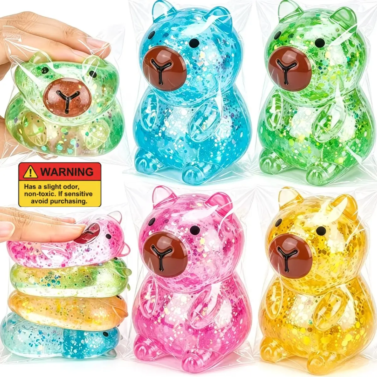 Squishy Maltose Capybara Squishy Toy, Maltose Texture Squishy Squeeze Toys, Simulation Food Slow Rebound Fidget Toys, Anxiety Relief Sensory Toys, Portable Office Desk Decompression Toy, Stress Relief Squishy, Sensory Stress Reliever