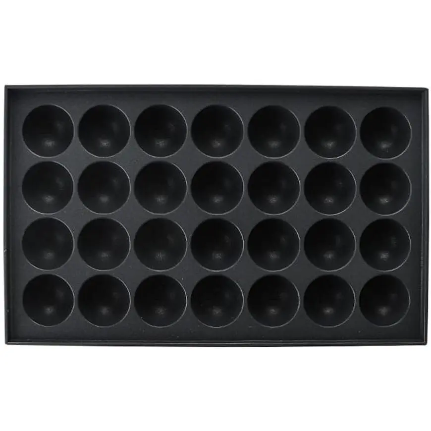 Zerodeko Nonstick Cast Aluminum Takoyaki Pan, Octopus Balls & Fish Ball Maker Grill Baking Tray, Easy to Use for Home Kitchen, 12.99" X 7.87" X 1.18"