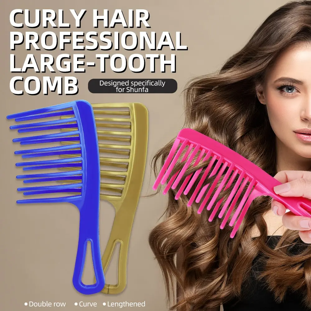 Large Wide-Tooth Comb for Wet Hair, Detangles Long Straight Wigs Dry Mixed Hair, Ideal for All Hair Types, Essential Hair Care Tool, Abs Plastic Combs