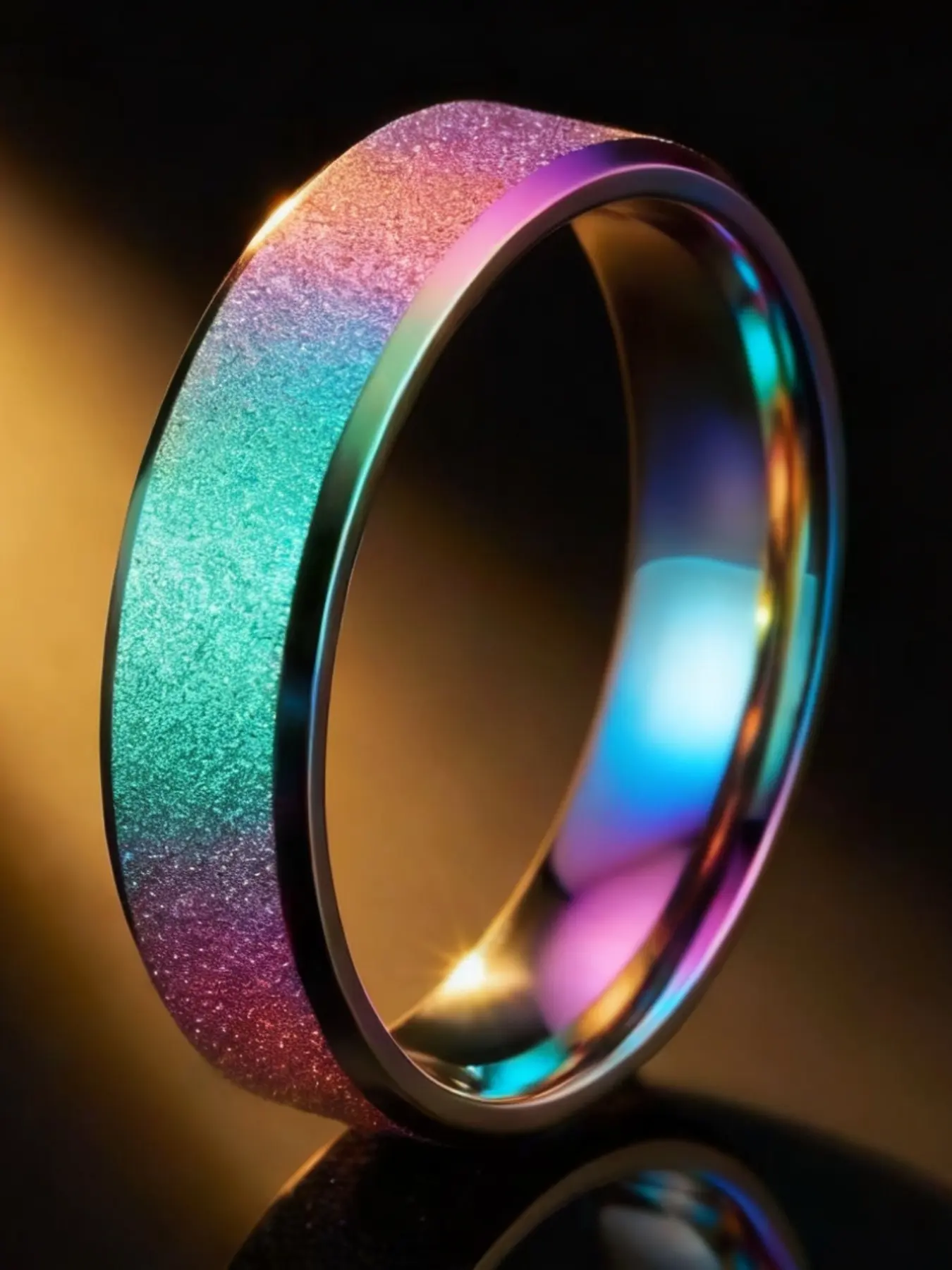 Japanese Korean Minimalist Frosted Fashion Cool Women's Ring, Titanium Steel Band, Elegant Jewelry for Daily Wear, Trendy Accessory