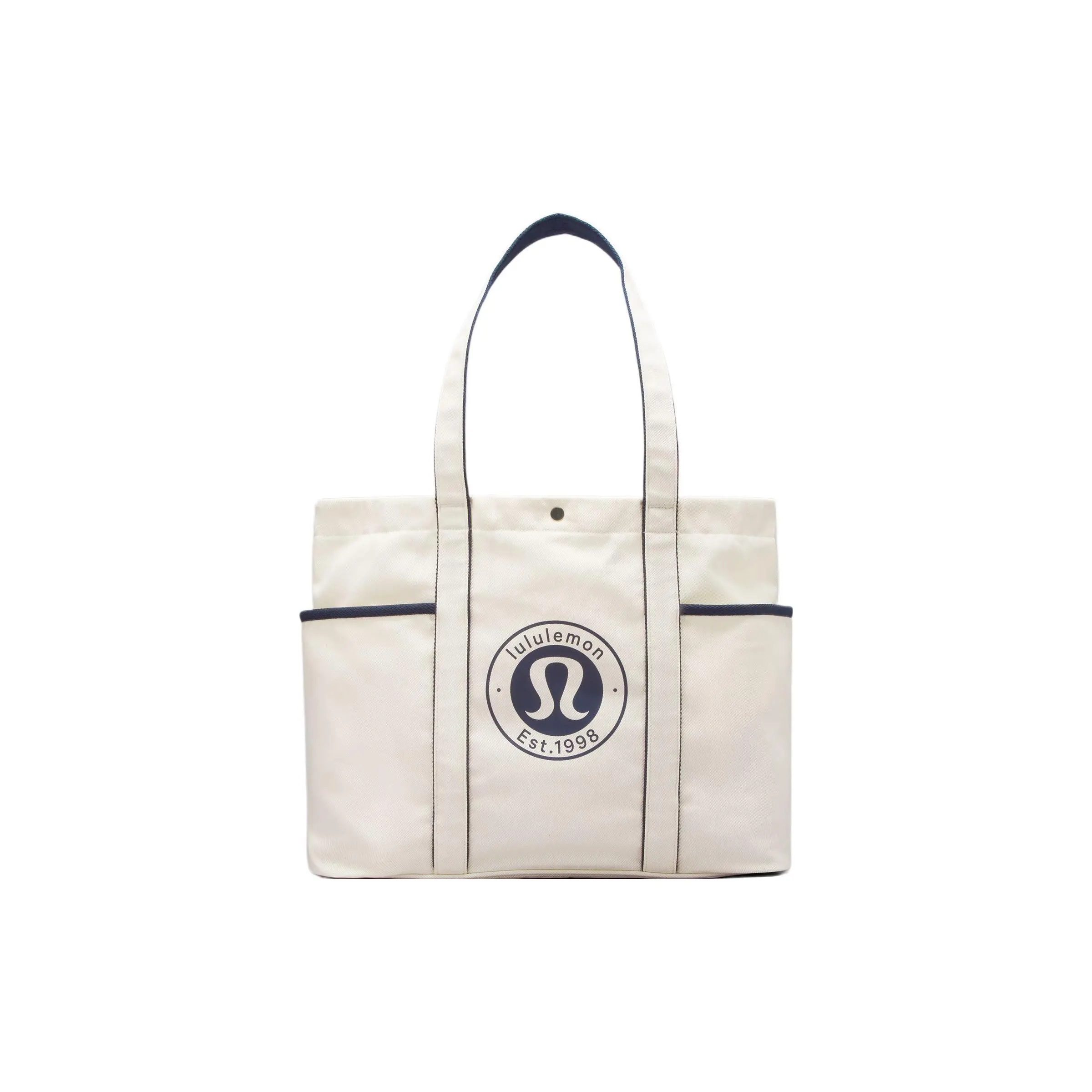 Lululemon 20L Daily Tote Bag for Men and Women – Structured Cotton-Blend Canvas – Navy