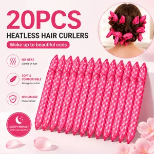 Heatless Hair Curlers Set for Women, Soft Foam Overnight Hair Rollers for Natural Curls and Waves, No-Heat Damage-Free Sleep Styling Tools