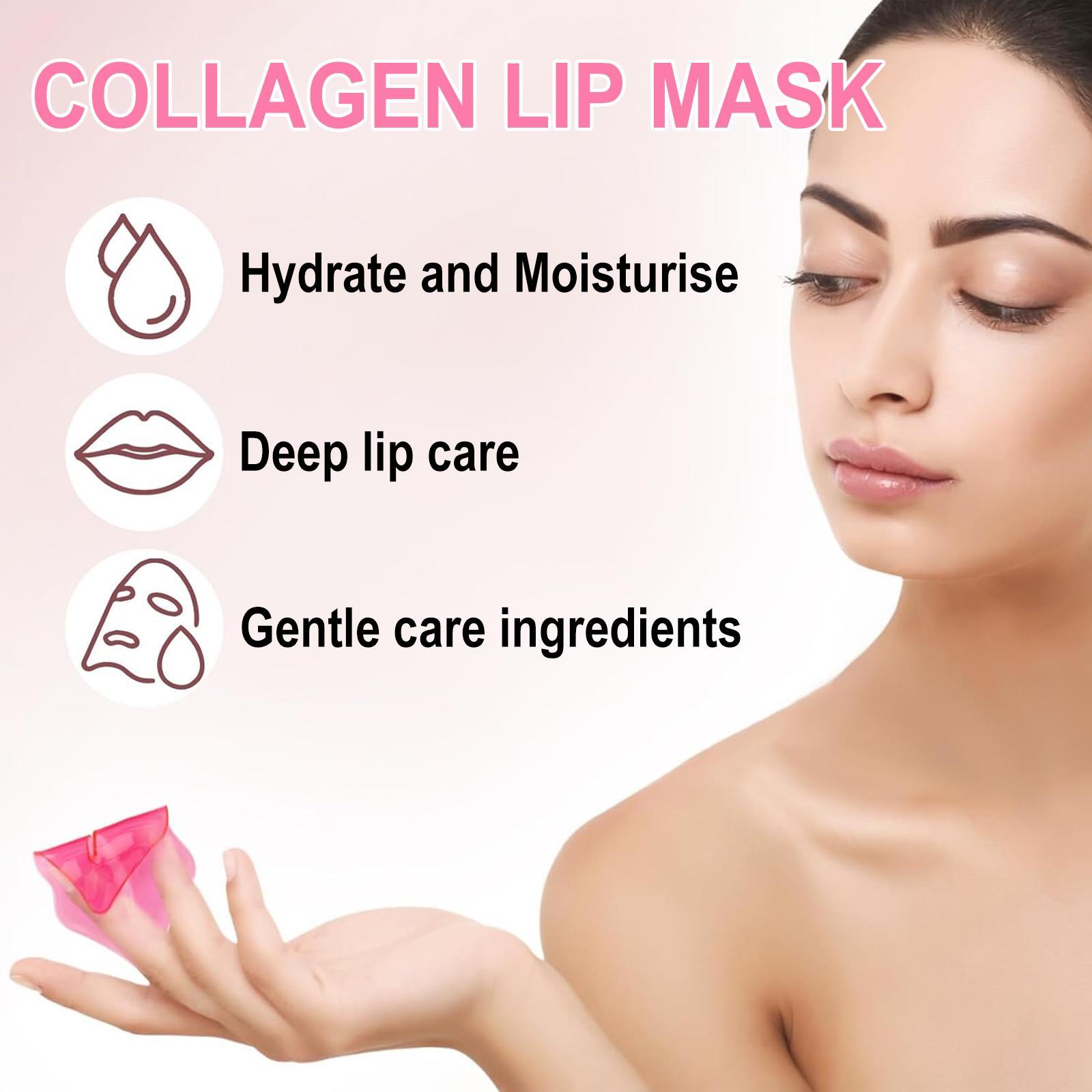 20 Pieces Collagen Lip Mask Lip Balm for Deep Nourishment, Moisturizing Overnight Treatment, Brightens and Softens All Skin Types