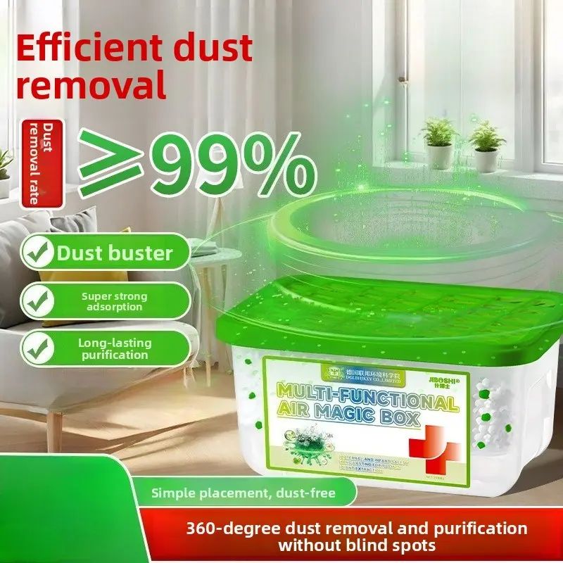 New Efficient Dust Removal Magic Box, Dust buster, Activated Carbon Odor Eliminator, Reusable Desiccant, Closet Dust Collector, Portable Air Purifier, Multi-Use Air Freshener