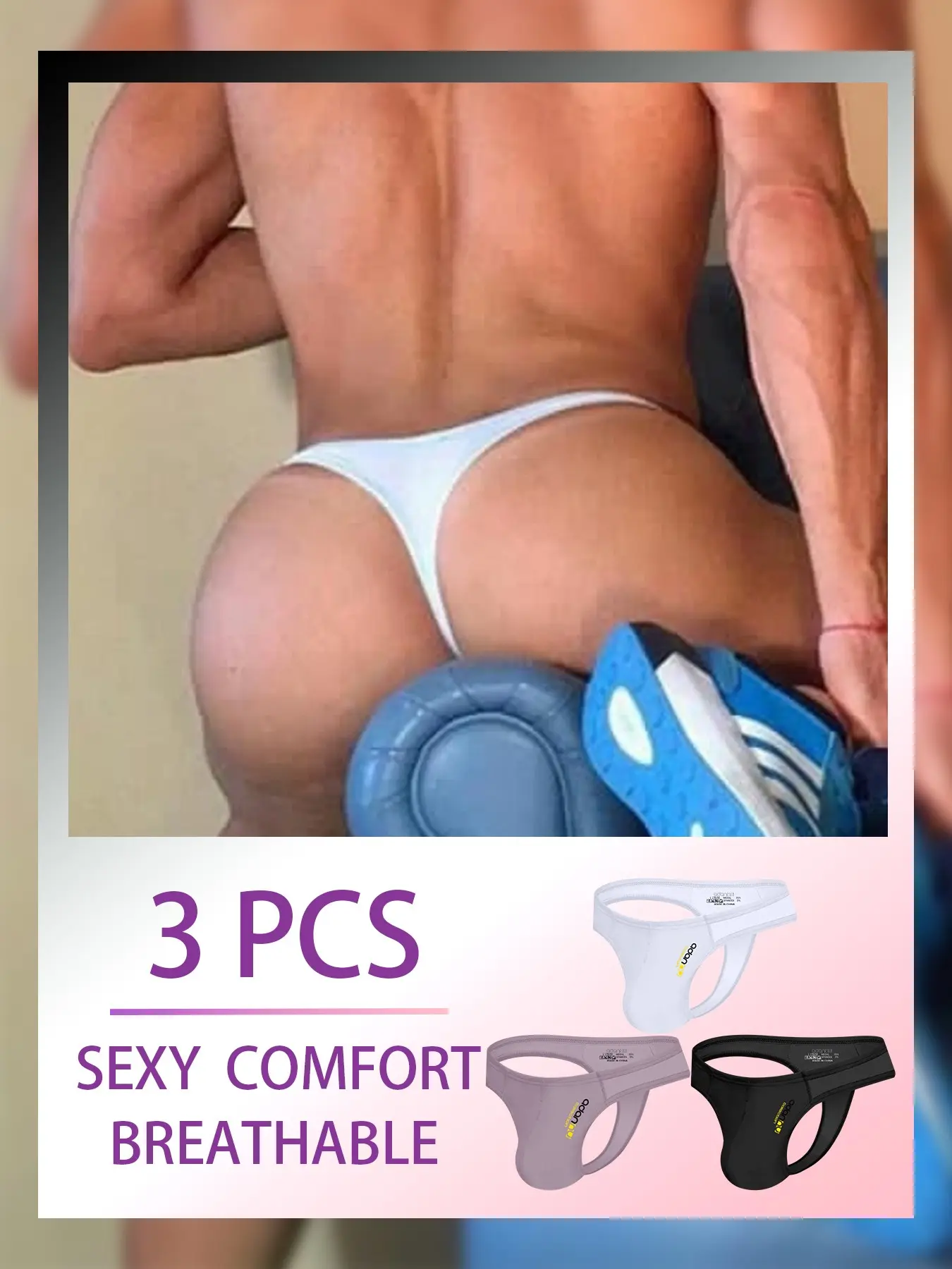 Men's Underwear, 3PCS-Mixed colors, Men's Sporty Triangle Underwear, Low Waist, Comfortable No-Remove Design, Perfect for Fitness and Gym Wear, Stylish and Functional, Breathable Underwear, Stretchy Sports Underwear, Sports Briefs