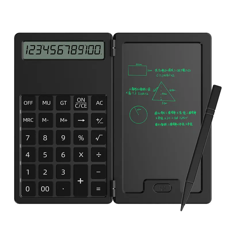 Plastic Scientific Calculator with Notepad   Foldable 2-Line Display, 240-Function Solar & Battery Powered Portable School Supply for Middle-High School Students (Party Gift)