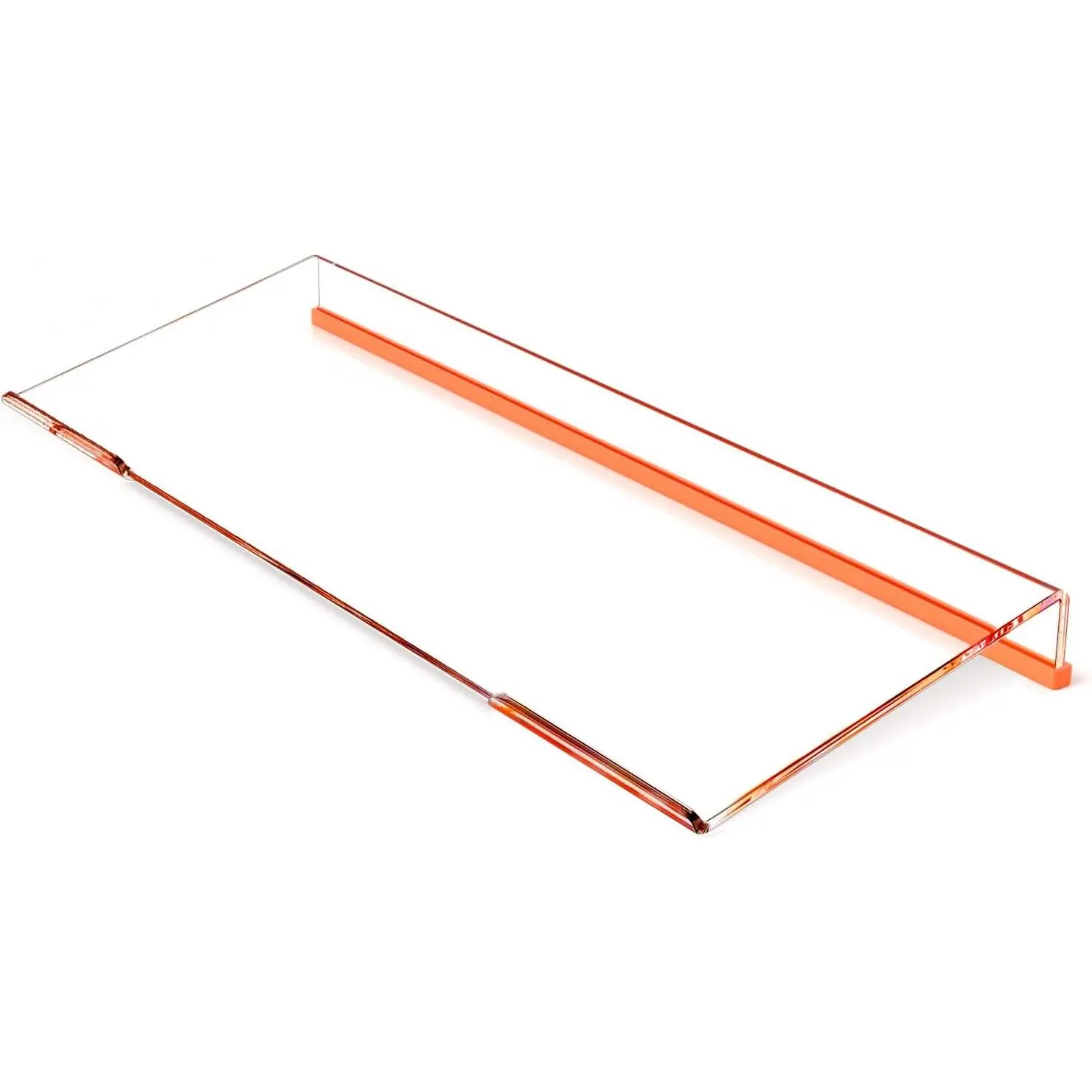 Keyboard Stand - Clear  Keyboard Riser Tilted Keyboard Holder Keyboard Tray with Orange Non-Slip Strip for Easy Typing at  School Office Desk Accessories