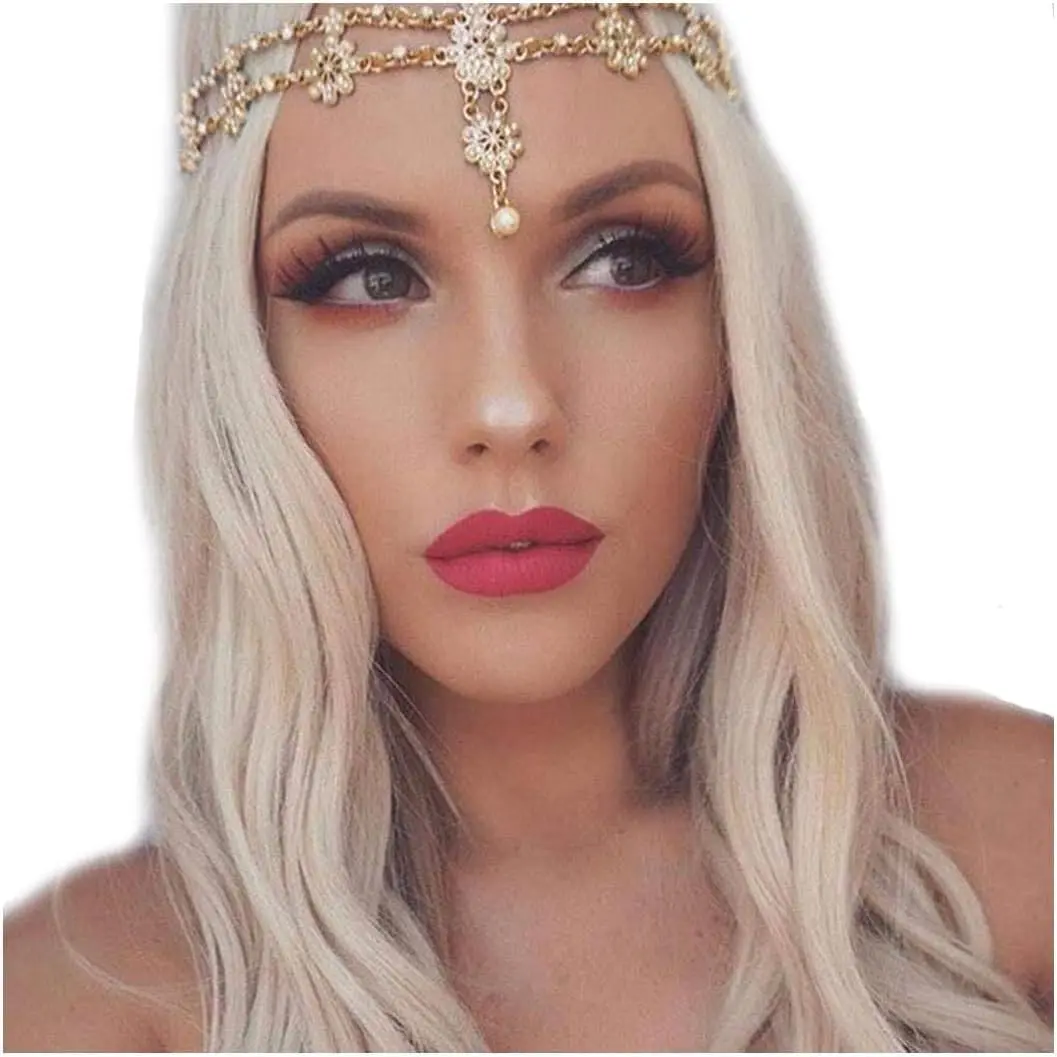 Wedding Headbands Chain Floral   Hair Pieces    Chains Headpiece Festival Costume Bridal Hair Accessories for Women