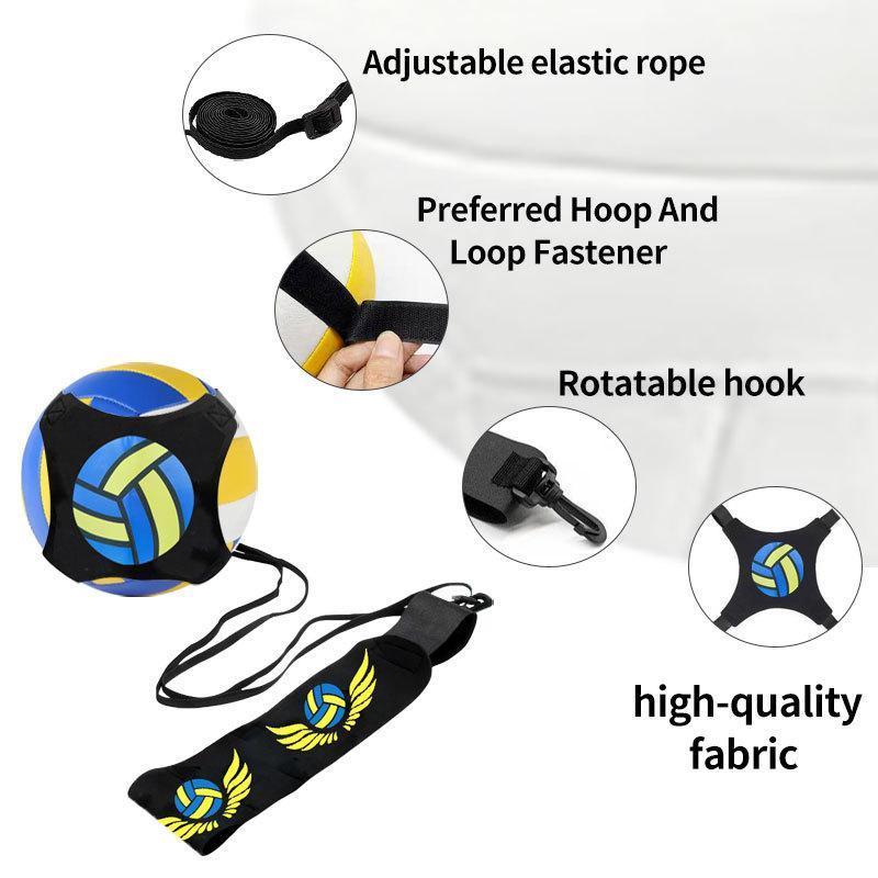Volleyball Smash Artifact Air Ball Control Training Set for Adults & Kids Rebound Waist Binding Equipment with Auxiliary Practice Balls