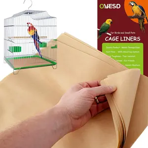 30PCS Bird Cage Liners - 13.8x13.8 Inch Leak-Proof Disposable Tray Pads for Parrots, Parakeets, Cockatiels, Lovebirds Easy-Clean Cage Bottom Paper Customizable Size