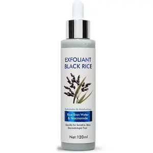 Black Rice Infused Exfoliating Facial Ampoule, Mild Surface Skin Refining Treatment to Create Smoother Complexion, Works to Minimize Visible Pore Look While Delivering Deep Hydration, Gentle Formula Suitable for All Skin Complexions