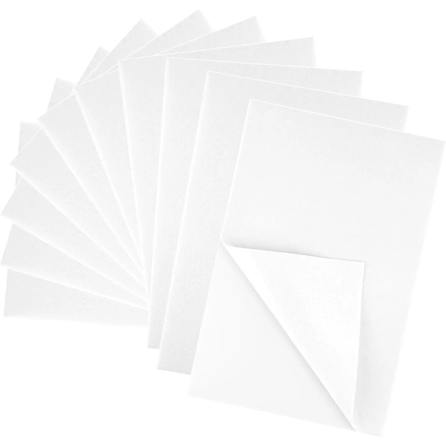 10PCS White Self Adhesive Felt Fabric Sheets for Craft Supplies Art Home Making 8.3" x 11.8"/20 x 30cm