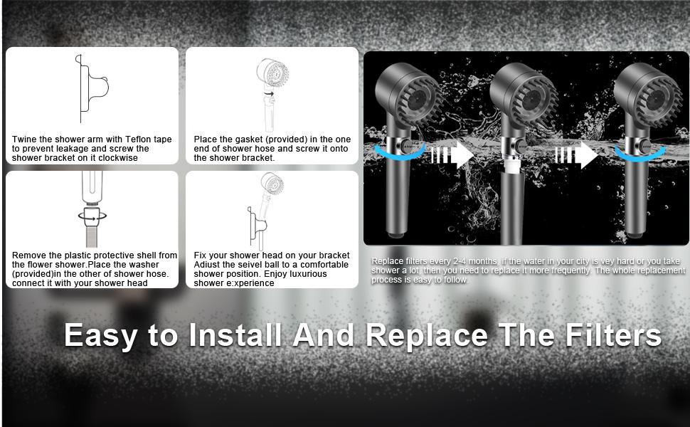 Ion Drops Shower Head with High Pressure Clean Tub & Pet Multi-Mode 60 Inch Hose Filtered Remove Chlorine Massageable ON/OFF Switch for Versatile Use Ion Drops Shower Head with High Pressure Clean Tub & Pet Multi-Mode 60 Inch Hose Filtered Remove Chlorine Massageable ON/OFF Switch for Versatile Use