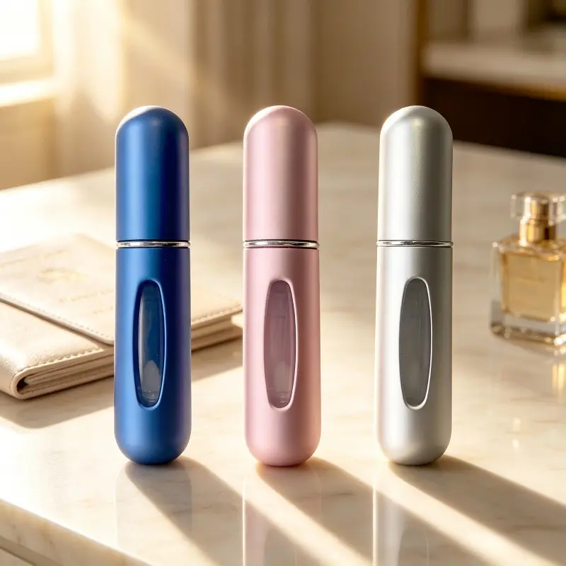 Mini Refillable Perfume Atomizer Portable Travel Spray Bottle Leakproof Airtight Pocket Size Empty Fragrance Container for Daily Outdoor Travel