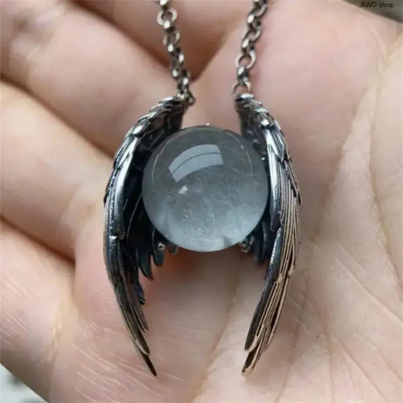 Unisex Gothic Vintage Ghost Wing Crystal Pendant Necklace 2026 New, Unique European American Statement Jewelry, Versatile Accessory for Casual, Formal Outfits and Indoor Daily Styling