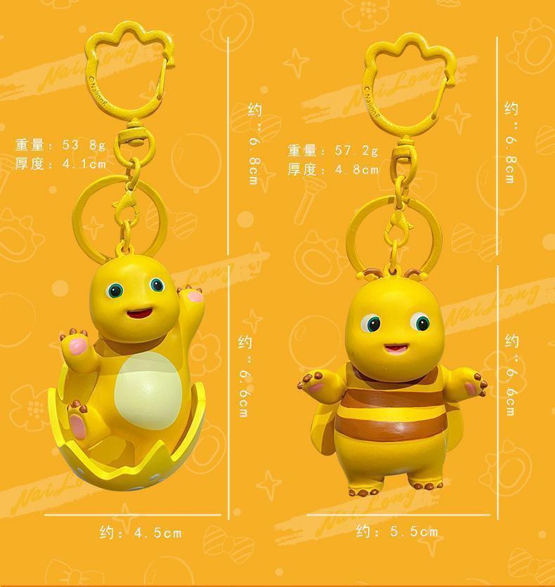 Kawaii Nailong Keychain Cartoon Anime Funny Milk Dragon Doll Keychain Backpack Pendant for Girlfriend's Birthday Gift