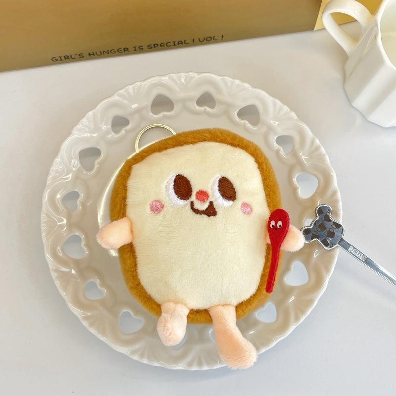 Cute Food Plush Keychain Stuffed Hanging Toy Burger Fries Hot Dog Chicken Leg Doll Fast Food Collection Gift for Children