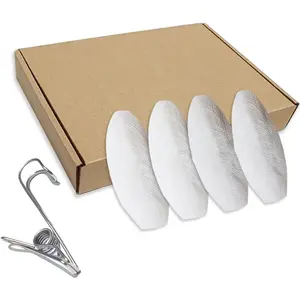 4 Pack Natural Cuttlebone for Birds, 3.5"-4" Cuttlefish Bone with Metal Clips, Calcium Bird Treat for Parakeets, Cockatiels, Parrots, Budgies & Tortoises