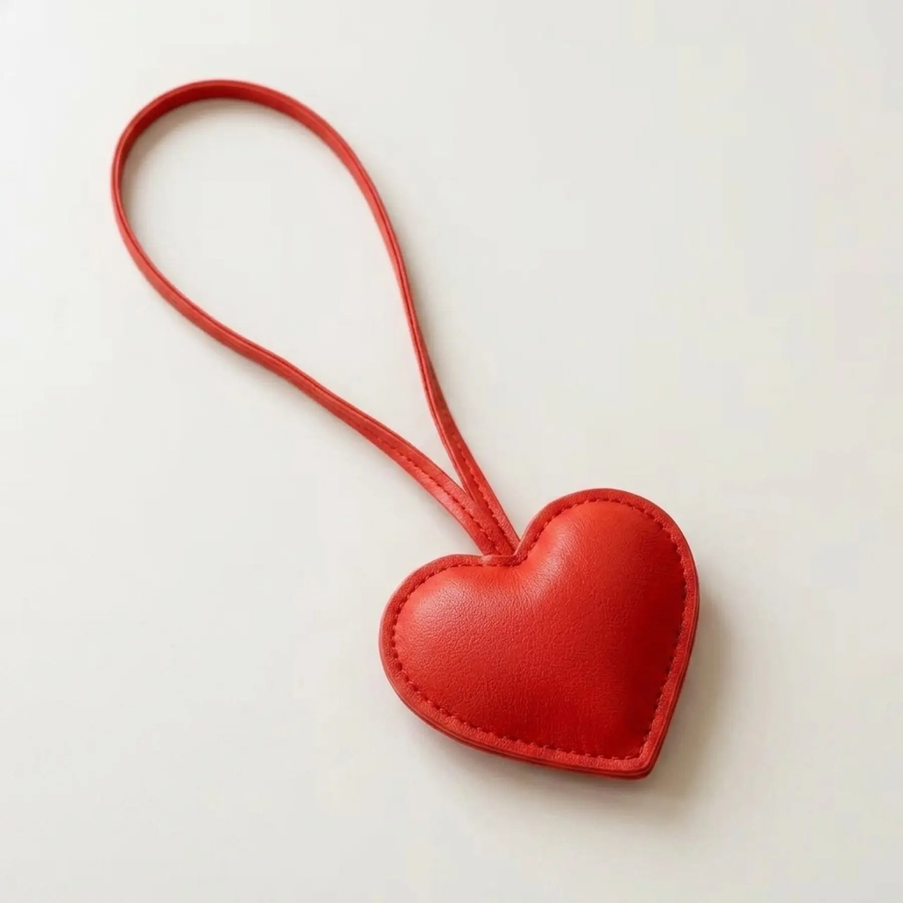 Leather Heart Keychain Lanyard, Couple Style, Minimalist Design, Perfect Gift for Couples, Durable Leather Material, Elegant Accessory