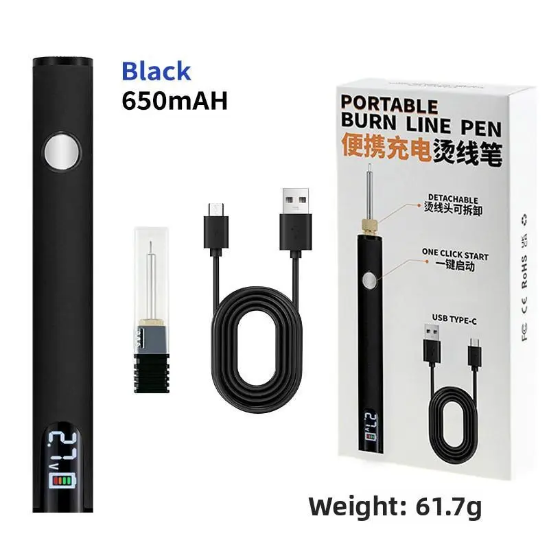 USB Portable Electric Soldering Iron Soldering Pen Soldering Pen Manual Braided Rope Digital Display Three-speed Adjustable Voltage Repair Tool Soldering Iron