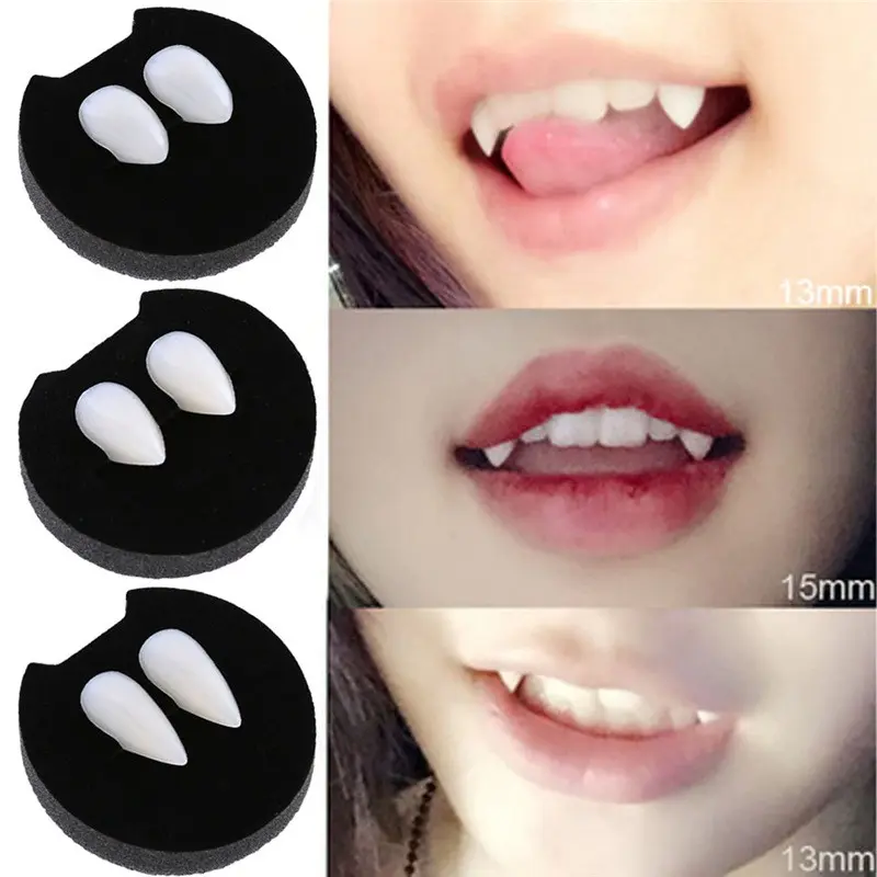 Halloween Vampire Zombie Fake Teeth, Spooky Scary Funny Prank Fangs, Cosplay Party Role Play Decoration, Party Photo Prop, Halloween Costume Accessory