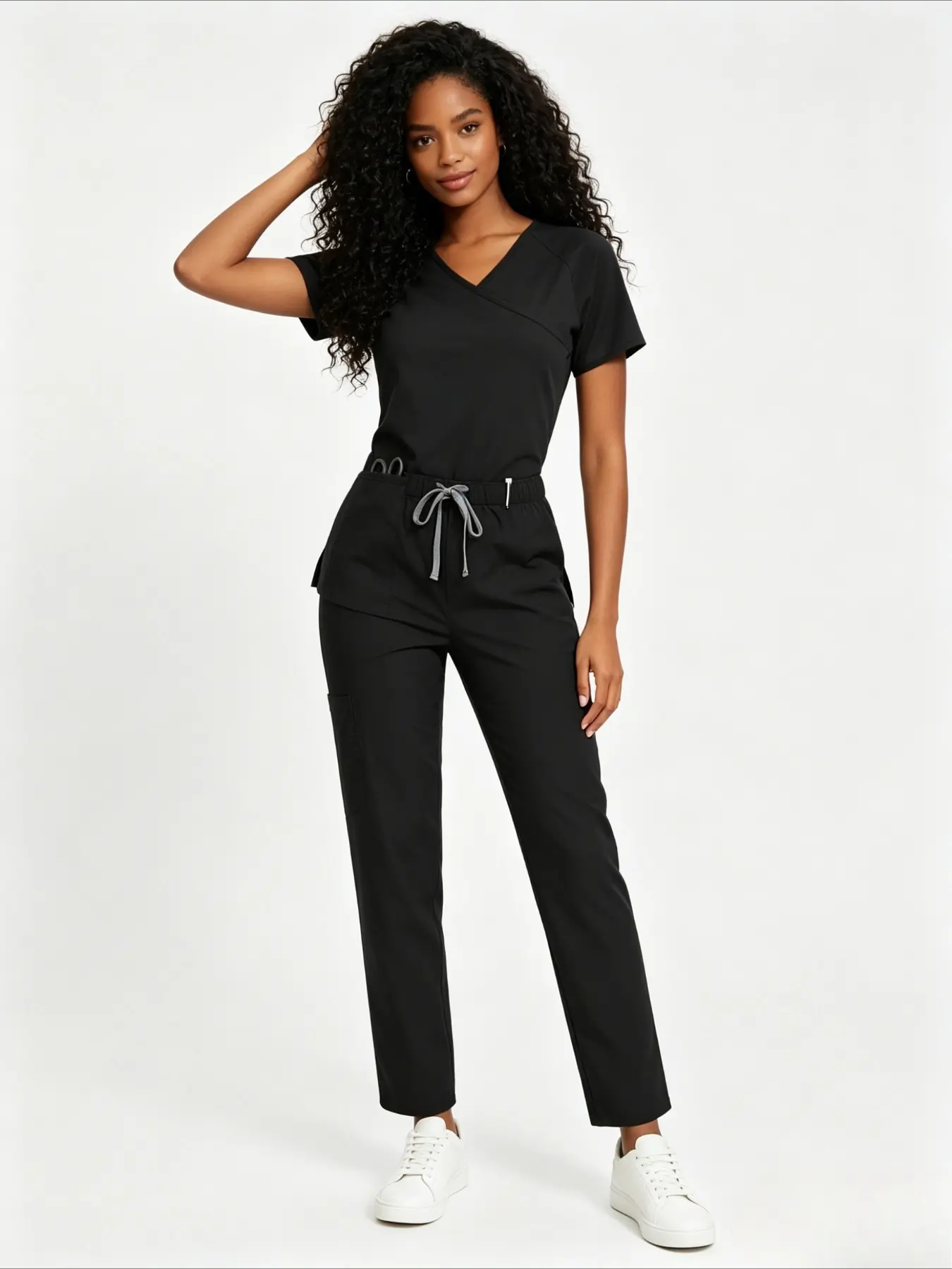 Soft Breathable Scrub Uniform Set Workwear Lightweight Daily Wear Suitable For Beauty Aesthetic Clinic Skin Management SPA Center Service Staff