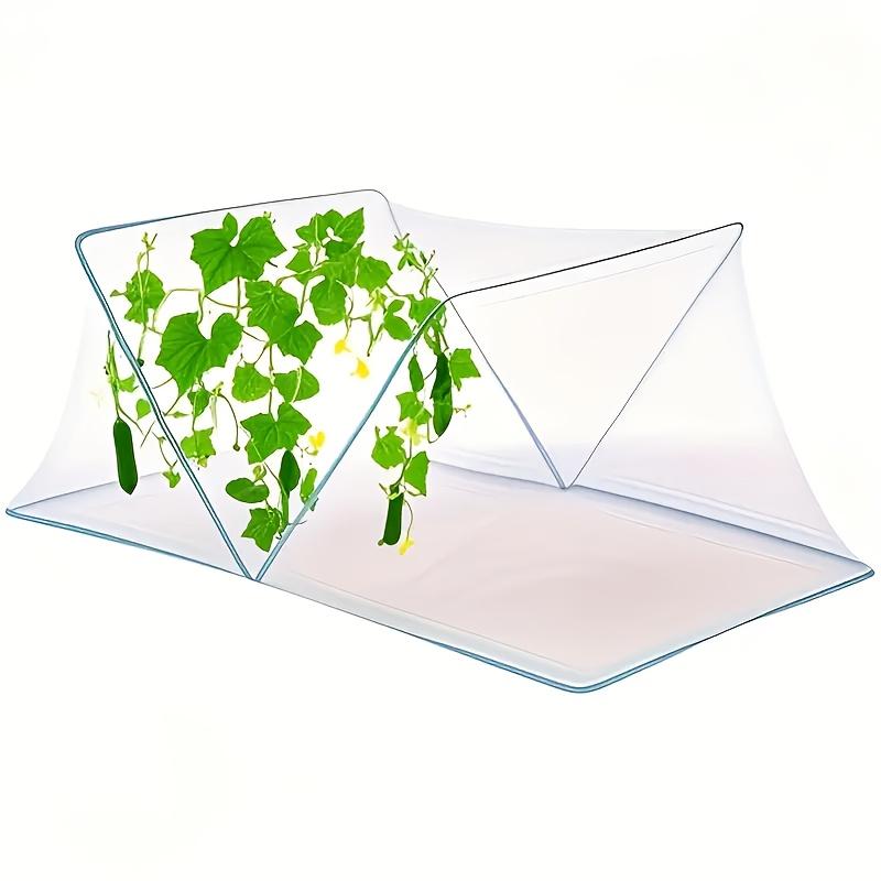 Foldable plant protection tent (with insect-proof net) - arch-shaped greenhouse structure, made of lightweight plastic and fiber rods, easy to assemble, suitable for seedling cultivation, garden and balcony use. Specialized for outdoor plant protection